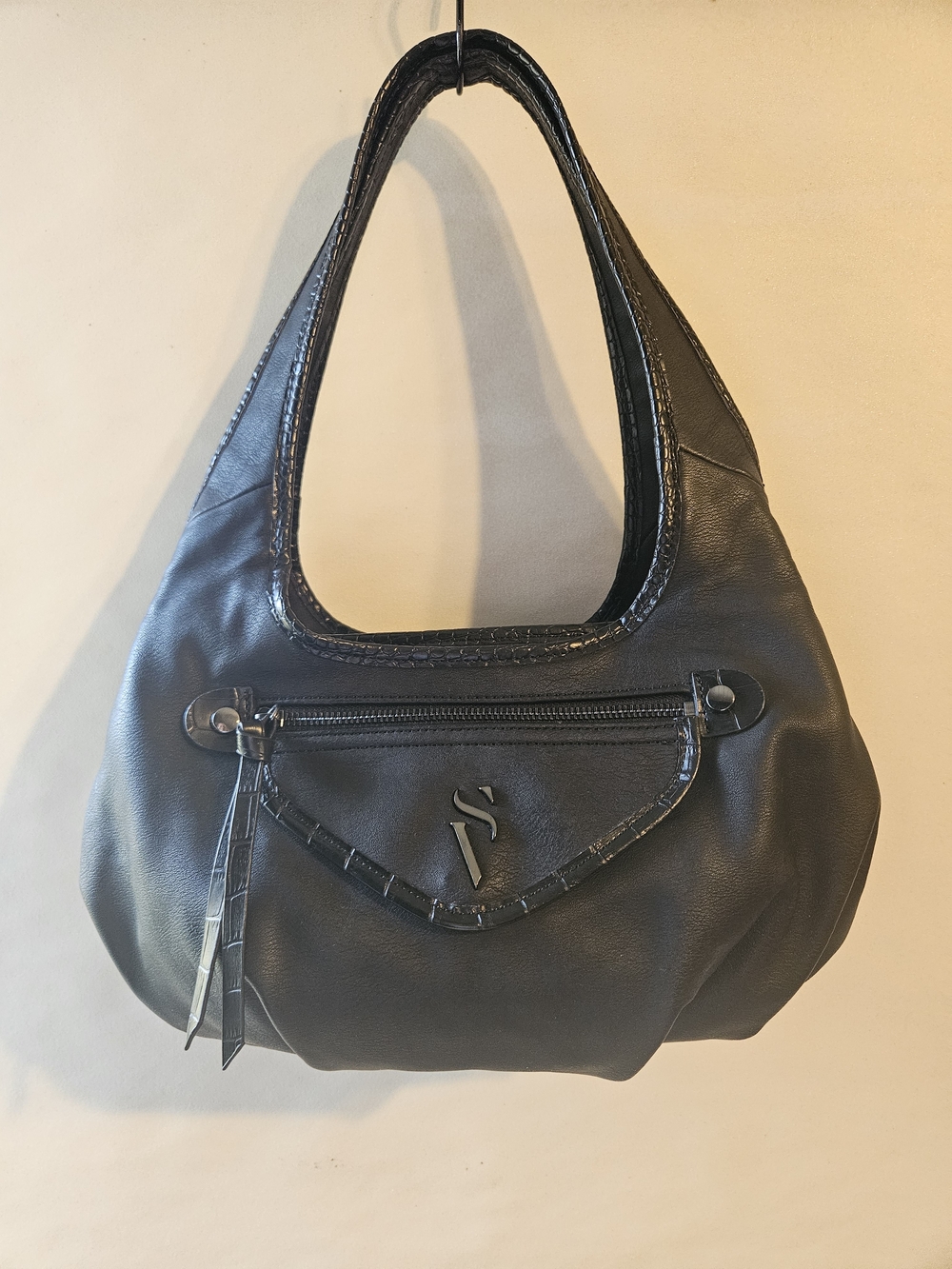 Simply Vera - Black Shoulder Bag Casual Hobo Style - Excellent Condition!
